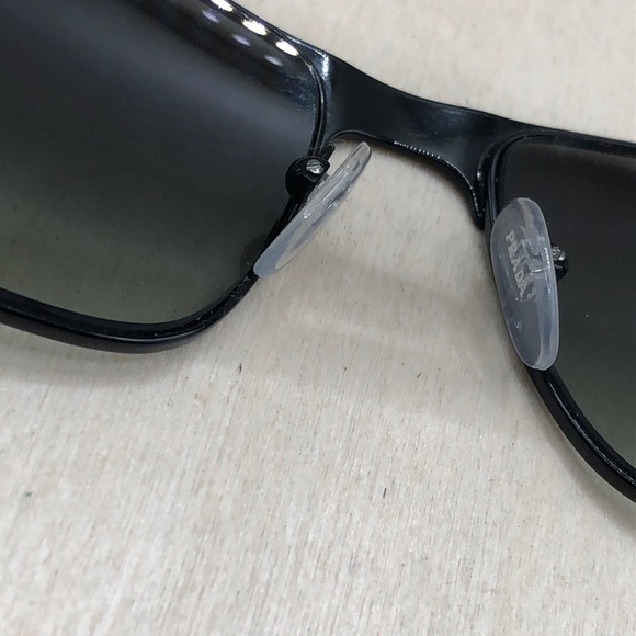 Prada SPR 510 Sunglasses Rectangular Logo Polzarized Italy Authentic - Picture 7 of 12